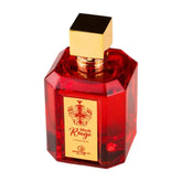 Rode parfumfles met gouden dop van Eau de Parfum Musk Rouge Concentrate grandeur elite